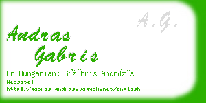 andras gabris business card